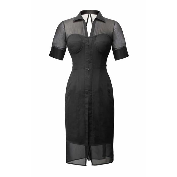 Corset Story Dresses & Skirts - Corset Story Black Corset Shirt Dress Size M